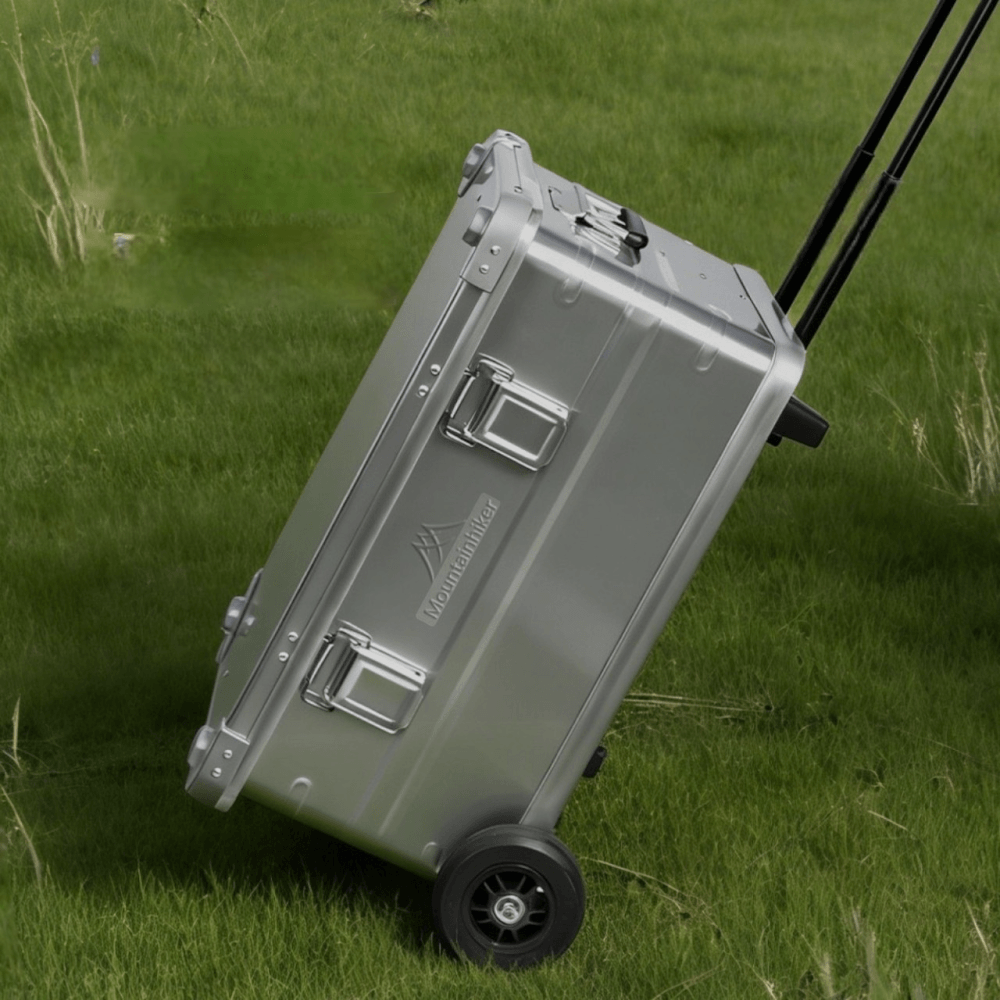 กล่องเก็บของ มีล้อลาก MOUNTAINHIKER 50 ลิตร,สีเงิน